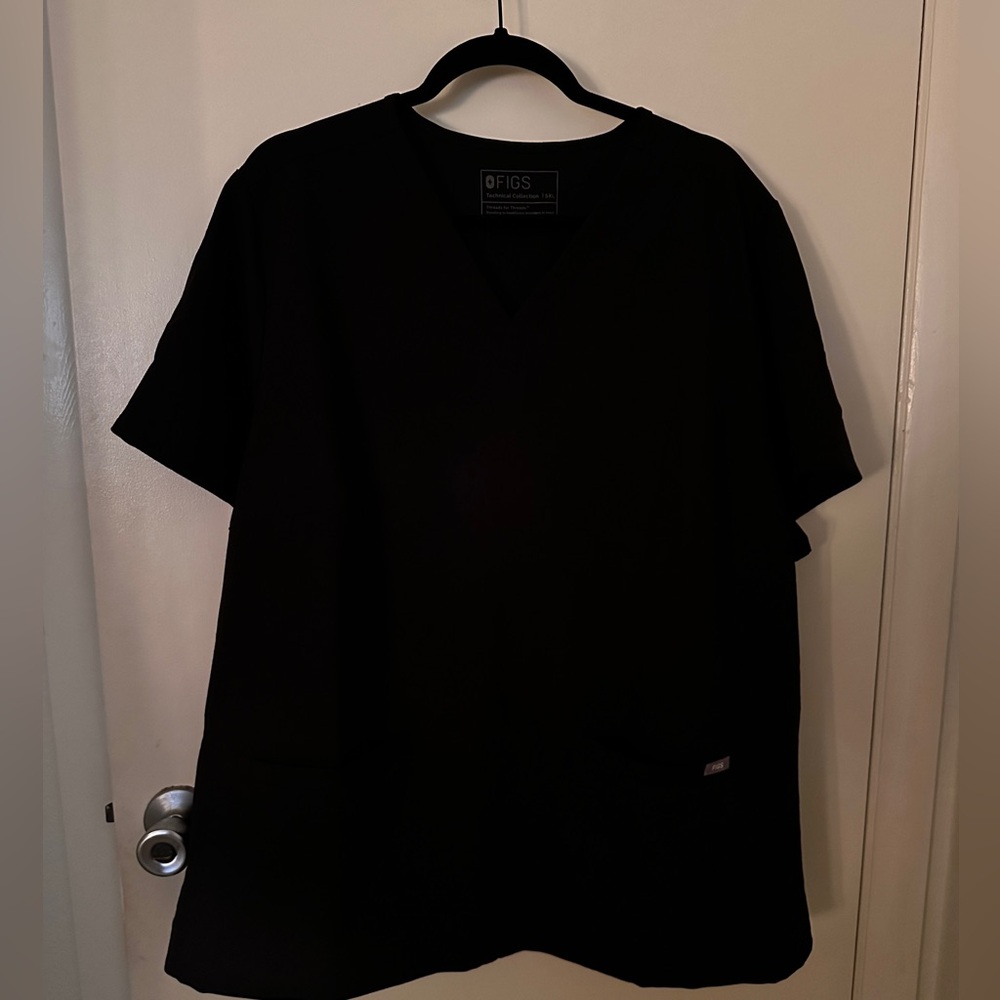 Figs Men's Short Sleeve Black Tee